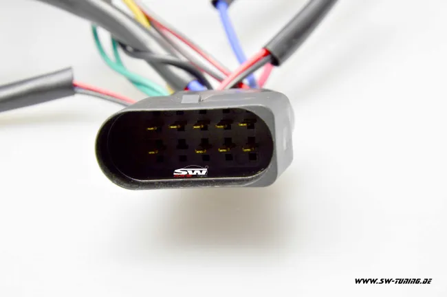 SW-DRLtube Scheinwerfer VW Golf VI 08-12 LED TFL U-Lighttube black RED-Line