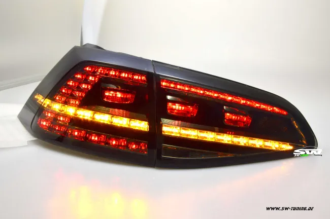 SWLight LED Rückleuchten passend für VW Golf 7 Limo AU 12-16 black/smoke (auch für Werks LED)