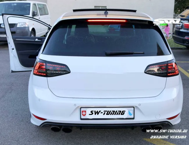 SWLight LED Rückleuchten passend für VW Golf 7 Limo AU 12-16 black/smoke (auch für Werks LED)