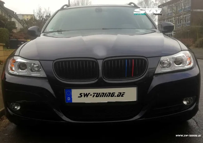 SW-Ltube Angel Eye Scheinwerfer für 3er BMW E90 E91 05-13 High U-LED-Standlicht chrom