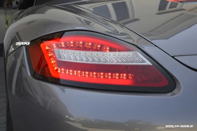 SW-Celi LED Rückleuchten passend für Porsche Boxster Cayman 987 05-09 red/chrystal Lightbar