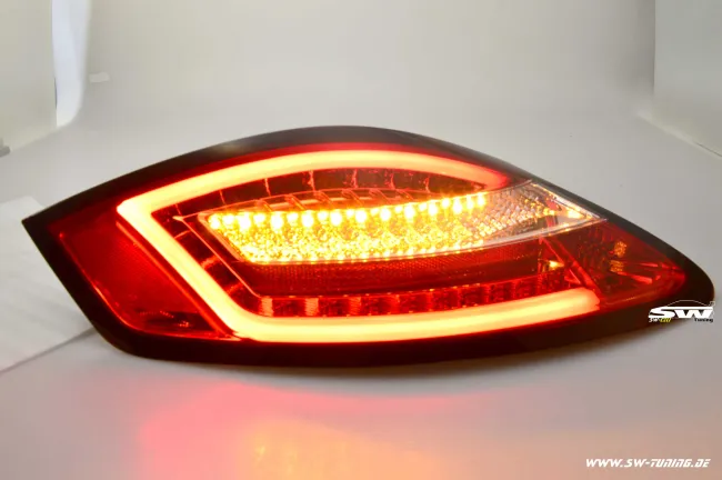 SW-Celi LED Rückleuchten passend für Porsche Boxster Cayman 987 05-09 red/chrystal Lightbar