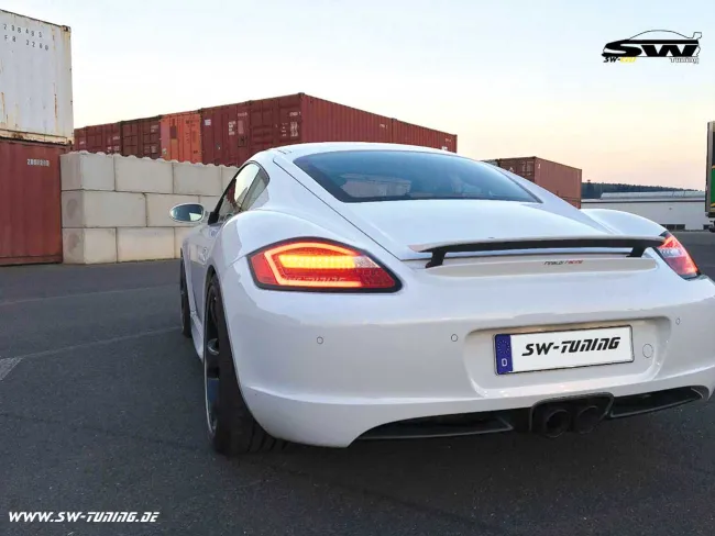 SW-Celi LED Rückleuchten passend für Porsche Boxster Cayman 987 05-09 red/chrystal Lightbar