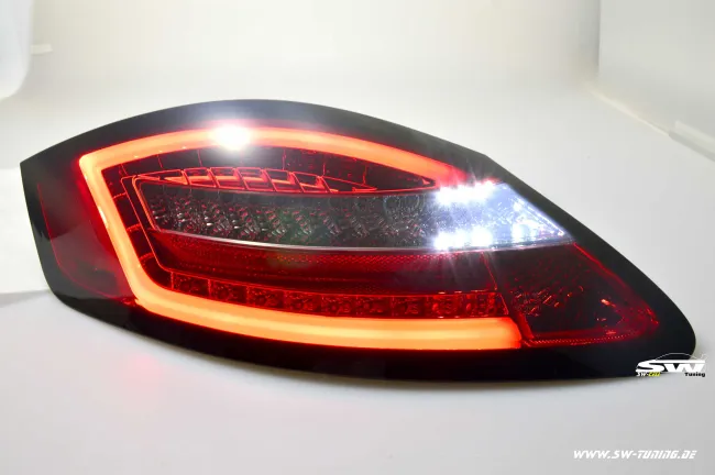 SW-Celi LED Rückleuchten passend für Porsche Boxster Cayman 987 05-09 red/cherry Lightbar