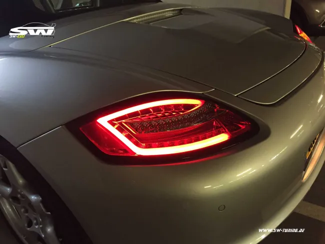 SW-Celi LED Rückleuchten passend für Porsche Boxster Cayman 987 05-09 red/cherry Lightbar