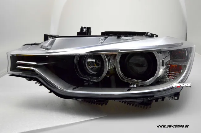 SWDRL Angel Eye headlights for BMW 3 Series F30 / F31 12-15 LED DRL helo rim black