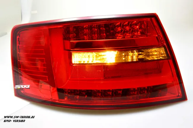SW-Celi LED taillights suitable for Audi A6 4F Sedan 04-08 red smoke Lightbar for 6Pin Series blubs