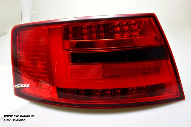 SW-Celi LED taillights suitable for Audi A6 4F Sedan 04-08 red smoke Lightbar for 6Pin Series blubs