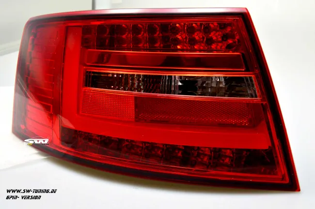 SW-Celi LED taillights suitable for Audi A6 4F Sedan 04-08 red clear Lightbar for 6Pin Series blubs