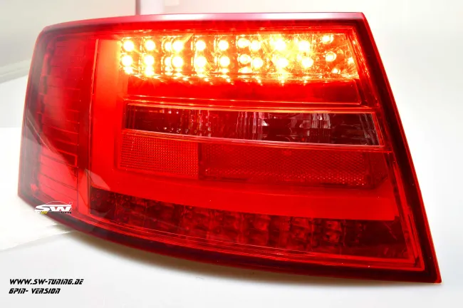 SW-Celi LED taillights suitable for Audi A6 4F Sedan 04-08 red clear Lightbar for 6Pin Series blubs