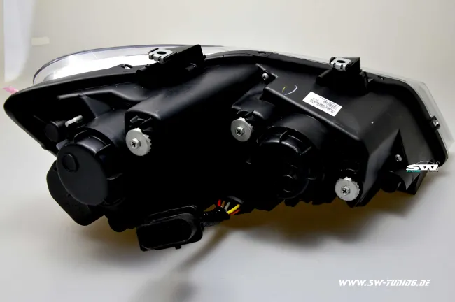 SW-Light Scheinwerfer VW Polo V 6R 6C 10-17 LED U-Tube Standlicht black RED-Line