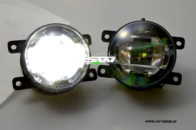 SW LED Foglight black for Ford Suzuki Renault Opel Peugeot Porsche Nissan Dacia Citroen