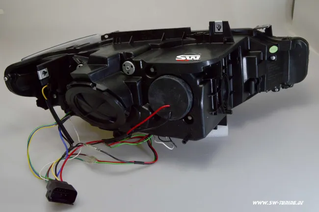 SW-DRL Angel Eye Scheinwerfer für 3er BMW Typ F30/F31 12-15 LED U-TFL-Standlichtringe black