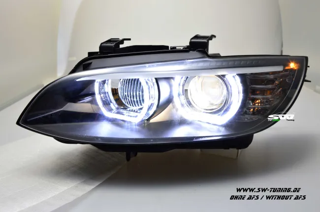 SW-Ltube Angel Eye Xenon Scheinwerfer für 3er BMW E92 E93 05-08 High U-LED TFL-Standlicht Black ohne AFS