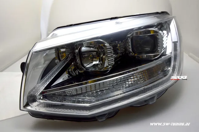 SW-DRLTube headlights VW T6 Type SG 16-20 LED Lighttube DRL R87 chrome