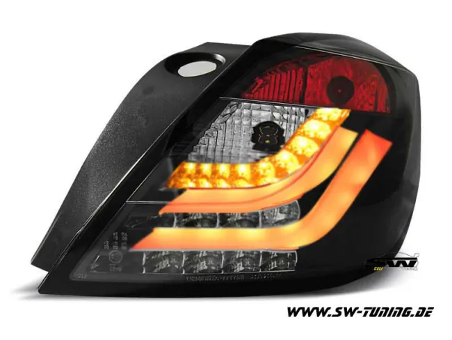 SW-Celi LED Rückleuchten für Opel Astra H GTC 3Türer 05-10 black/clear Lightbar