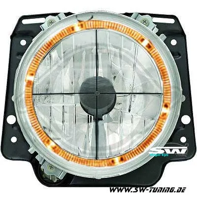 Angel Eye Scheinwerfer für VW Golf II 83-91 chrom Mit Kreuz
