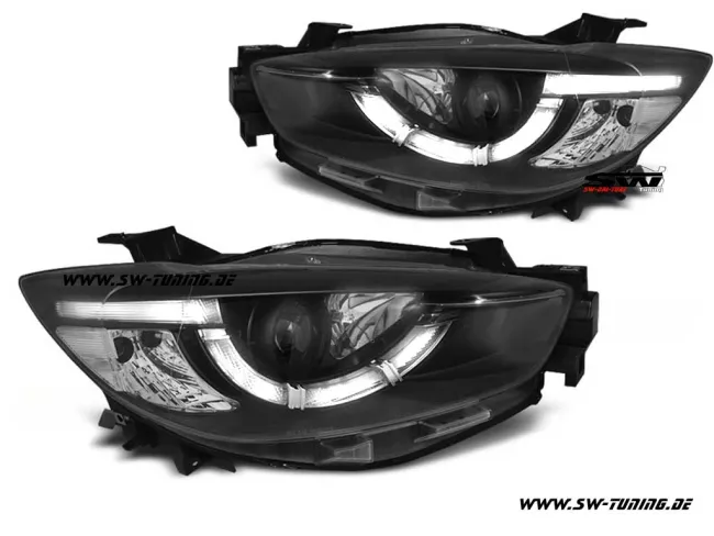 SW-DRLTube headlights Mazda CX-5 Type KE 11-15 LED Lighttube DRL R87 black