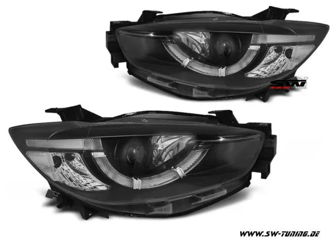 SW-DRLTube headlights Mazda CX-5 Type KE 11-15 LED Lighttube DRL R87 black