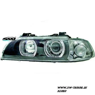 Angel Eye Xenon Scheinwerfer für 5er BMW E39 95-00 mit High LED Standlichtringe black