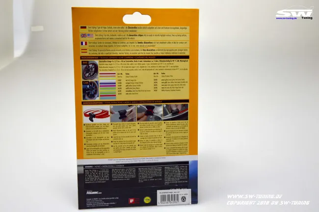 Felgen Pinstripes Neon Rot Foliatec 9,4m 1,33EUR/m