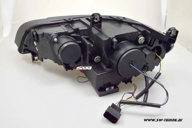 SW-DRLtube Angel Eye Xenon Scheinwerfer für BMW X5 E70 07-10 High U-LED-TFL chrom (für AFS-Version)