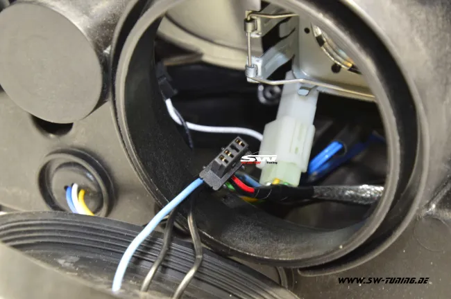 SW-DRLtube Angel Eye Xenon Scheinwerfer für BMW X5 E70 07-10 High LED U-DRL chrom ohne AFS