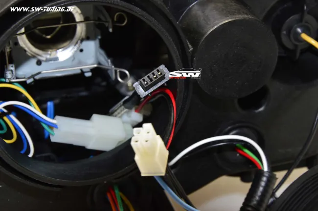 SW-DRLtube Angel Eye Xenon Scheinwerfer für BMW X5 E70 07-10 High U-LED-TFL Black (für AFS-Version)