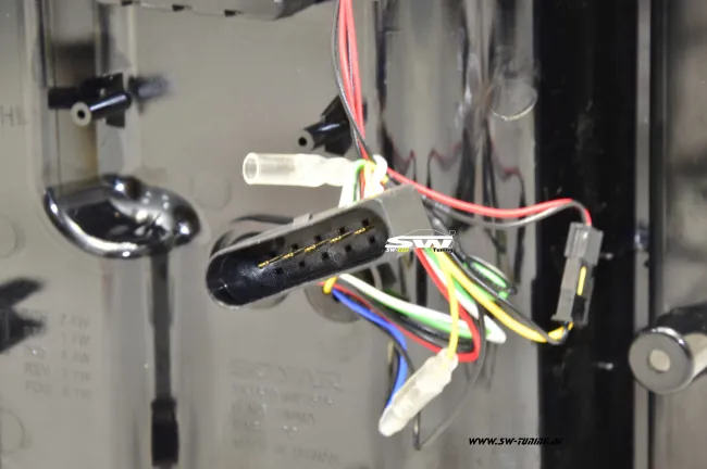 SW-Celi LED Rückleuchten für VW T6 Typ SG 16-20 Heckklappe red/clear mit Wischblinker