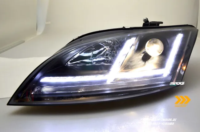 SW-Tube Scheinwerfer für Audi TT 8J 06-14 mit LED dynamischer Blinker black