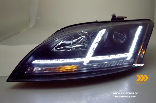 SW-Tube Scheinwerfer für Audi TT 8J 06-14 mit LED dynamischer Blinker black