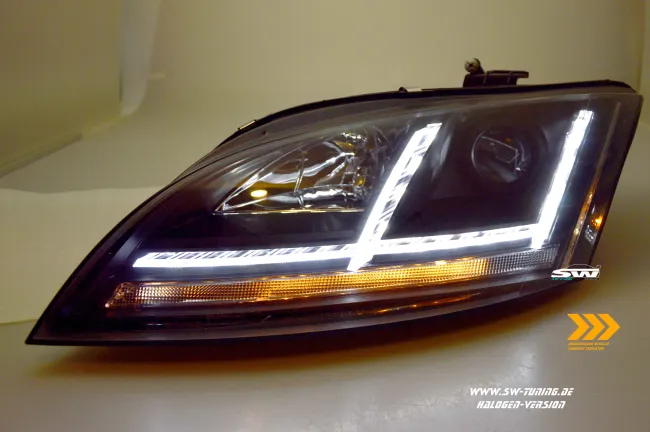 SW-Tube Scheinwerfer für Audi TT 8J 06-14 mit LED dynamischer Blinker black
