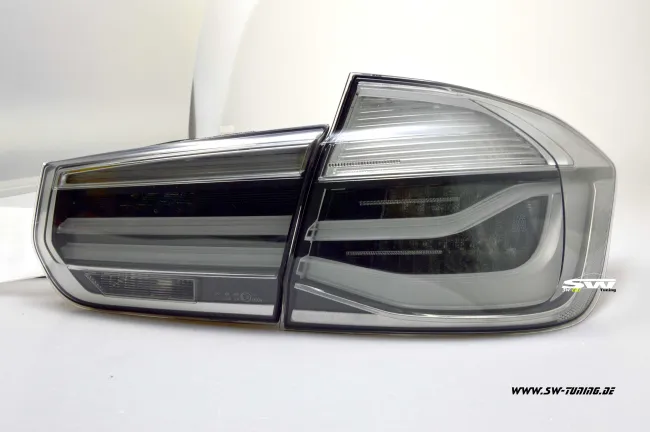SW-Celis LED taillights for 3Series BMW F30 sedan 12-18 Black/clear silver LED Lightbar