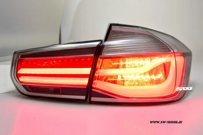 SW-Celis LED taillights for 3Series BMW F30 sedan 12-18 Black/clear silver LED Lightbar