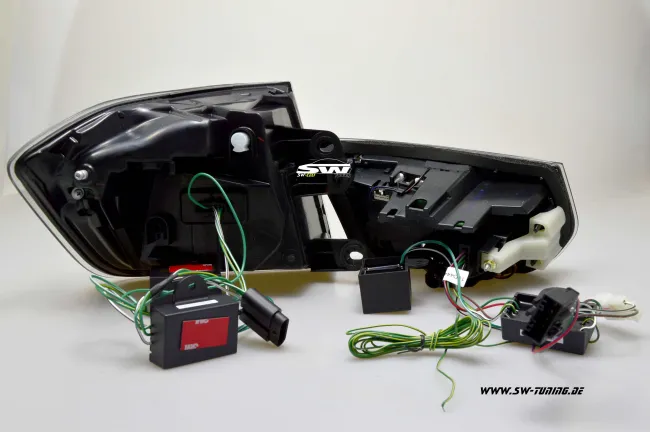 SW-Celis LED taillights for 3Series BMW F30 sedan 12-18 Black/clear silver LED Lightbar