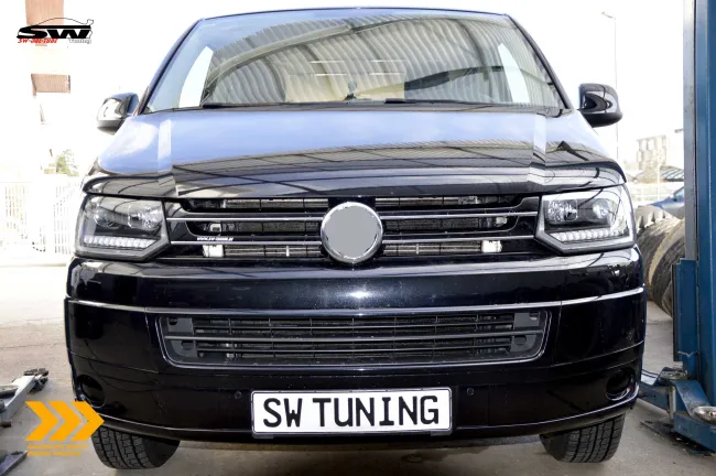 SW-DRLTube Scheinwerfer VW T5 GP Facelift Typ 7H 09-14 LED Tagfahrlicht Wischblinker Black