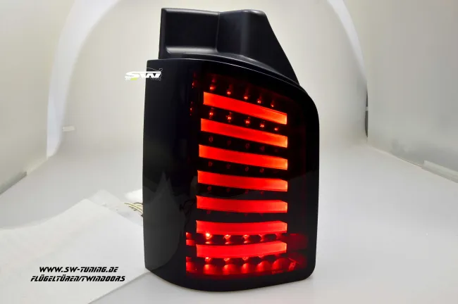 SW-Celis LED taillights VW T5 Type 7H 7E 03-15 Black/smoke Lightbar twindoors