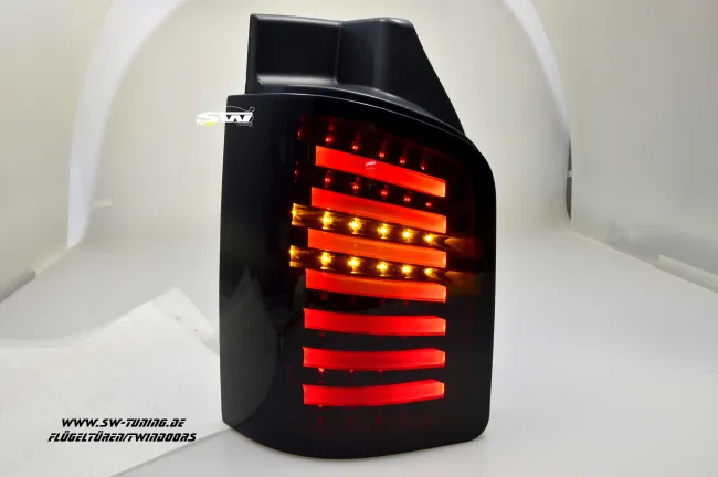 SW-Celis LED taillights VW T5 Type 7H 7E 03-15 Black/smoke Lightbar twindoors