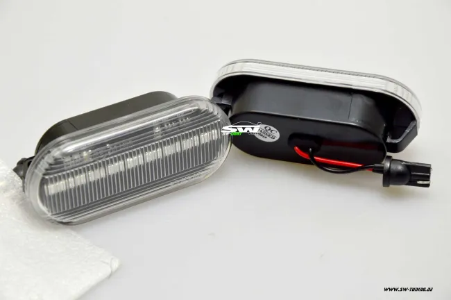 SW-Light LED Seitenblinker für Ford Fiesta Mk6 / Golf3/4 / T5 /Seat Ibiza Leon Black/clear
