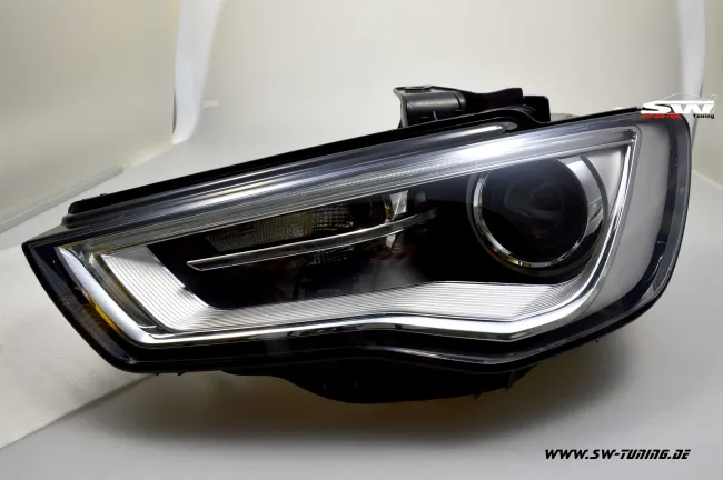 SW-DRLTube Scheinwerfer für AUDI A3 Typ 8V 13-16 LED Tagfahrlicht Lighttube black/chrom