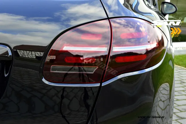 SW-Celi LED Rückleuchten passend für Porsche Cayenne II 92A 958 11-14 mit LED dynamischer Blinker cherry red/clear