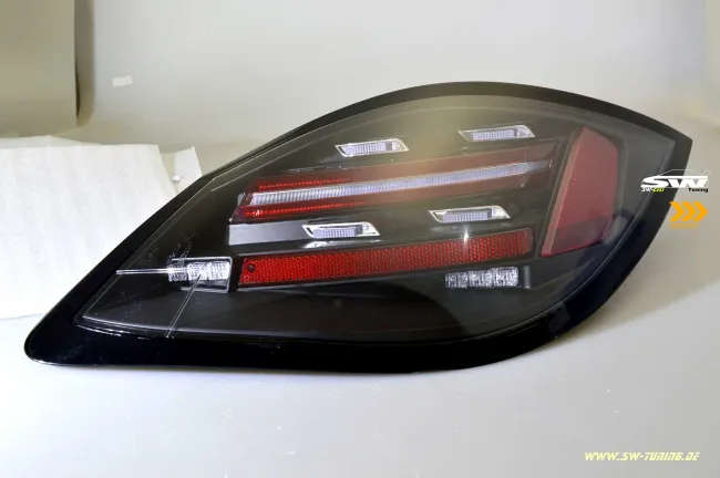 SW-Celi LED Rückleuchten für Porsche Boxster Cayman 987.2 Facelift 10-14 Black/clear Lightbar