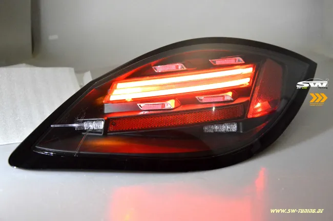 SW-Celi LED Rückleuchten für Porsche Boxster Cayman 987.2 Facelift 10-14 Black/clear Lightbar