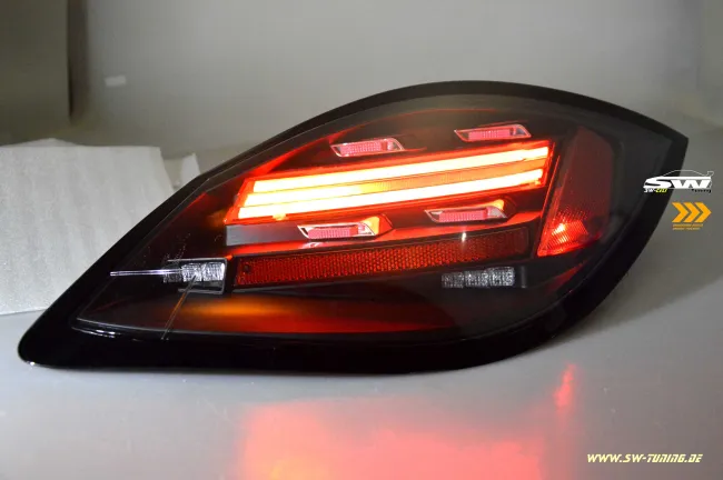 SW-Celi LED Rückleuchten für Porsche Boxster Cayman 987.2 Facelift 10-14 Black/clear Lightbar