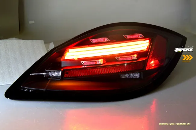 SW-Celi LED Rückleuchten für Porsche Boxster Cayman 987.2 Facelift 10-14 Black/clear Lightbar
