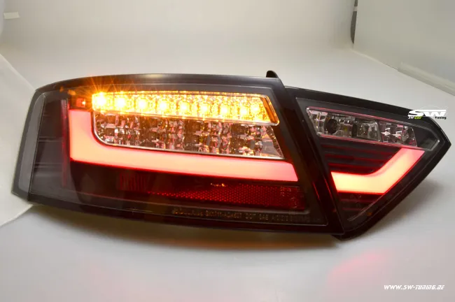 SW-Celi LED Rückleuchten passend für Audi A5 8F 8T3 07-11 Black/clear Lightbar 2Türer für Werks LED