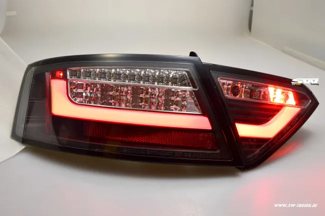 SW-Celi LED Rückleuchten passend für Audi A5 8F 8T3 07-11 Black/clear Lightbar 2Türer für Werks LED
