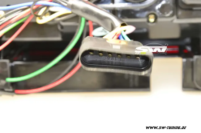 SWCeli LED taillights for VW Caddy Type 2K 03-15 black clear Lightbar