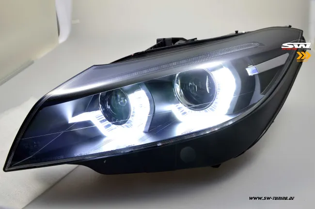 SW-DRLtube Angel Eye Xenon Scheinwerfer BMW Z4 E89 09-13 LED TFL-Standlichtringe Wischblinker black