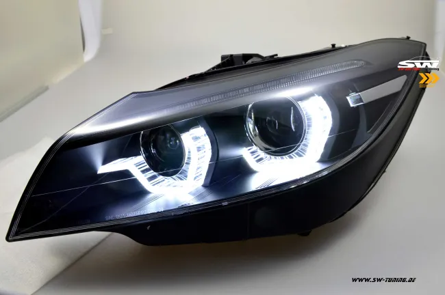 SW-DRLtube Angel Eye Xenon Scheinwerfer BMW Z4 E89 09-13 LED TFL-Standlichtringe Wischblinker black